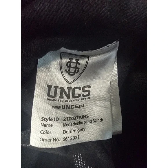 Uncs black jeans. Mens Large 32‎ inch Streetwear Y2K Grunge Distressed - Picture 3 of 15